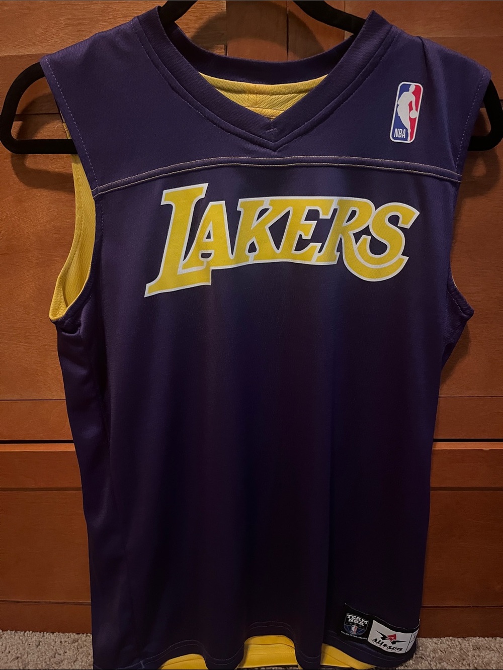 NBA Los Angeles Lakers Purple & Warriors Kids Basketball Jerseys lot of 2